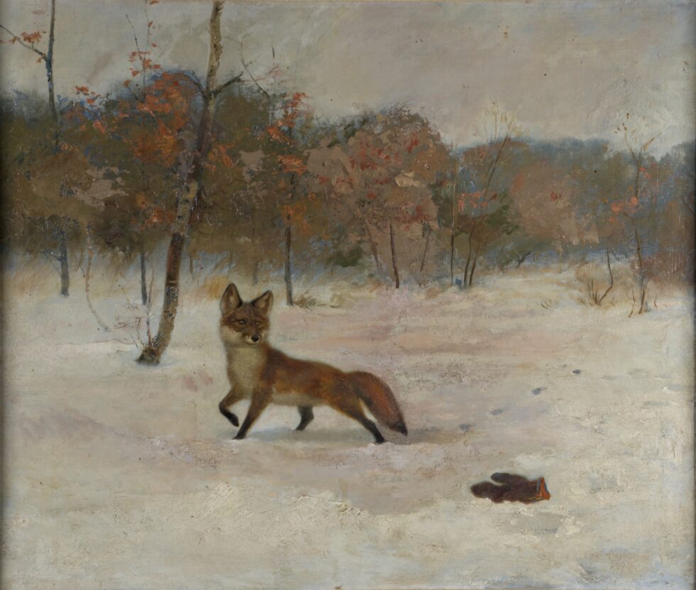 Fox and Mitten Painting by Ernest Thompson Seton | ET Seton Legacy Project